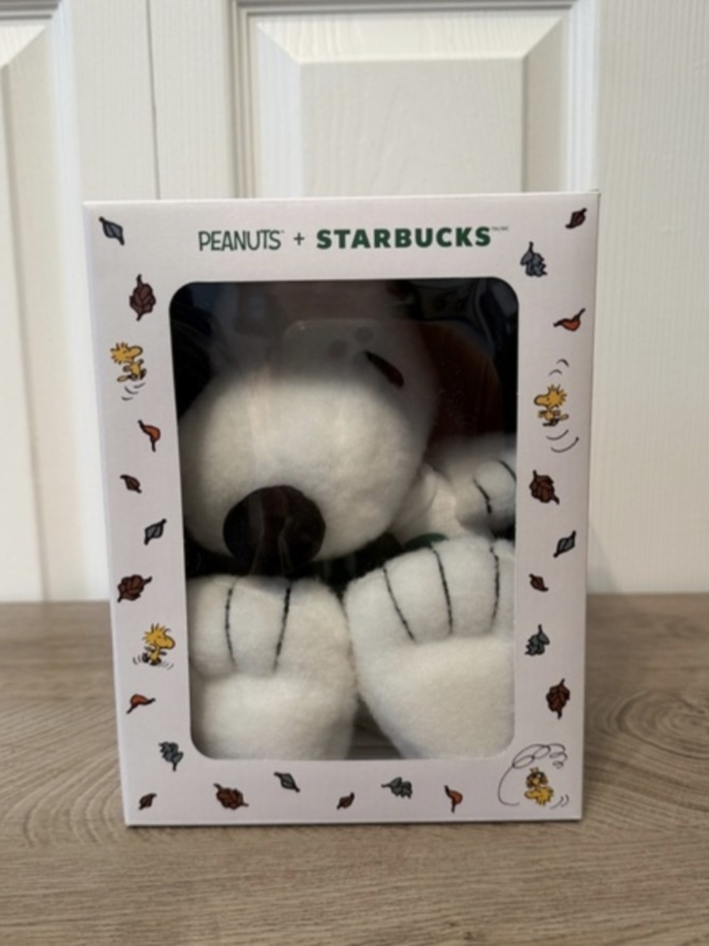 Starbucks Peanuts Snoopy Plush - White with Black Detailing